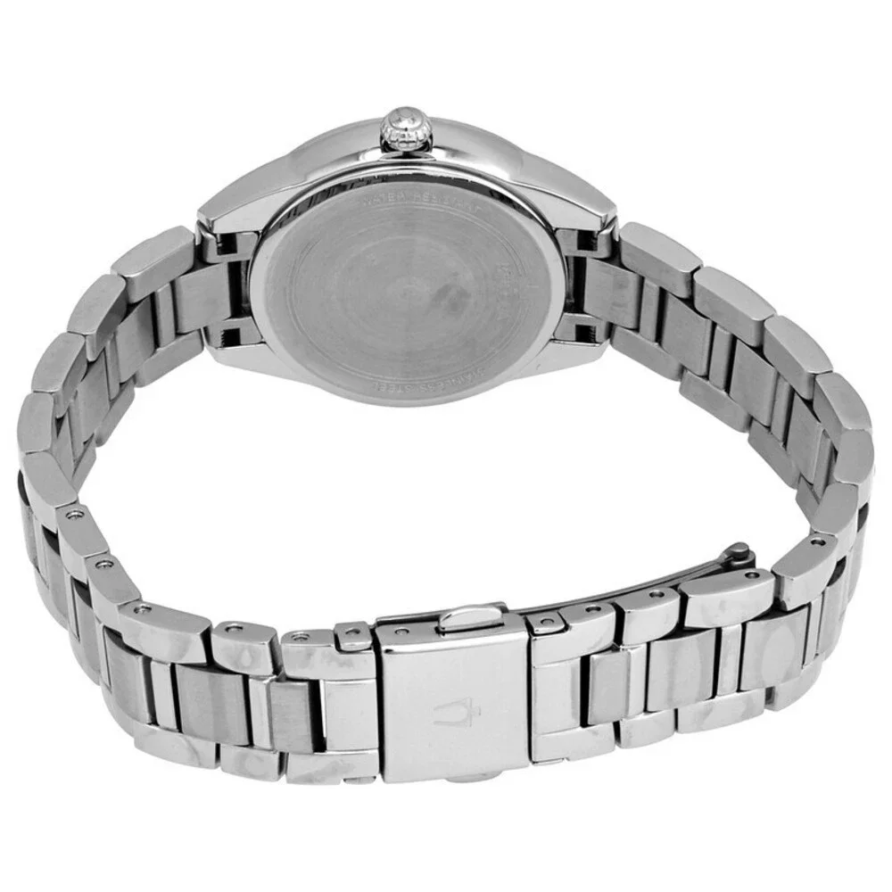 BULOVA SUTTON 96L285 WHITE DIAL SILVER BRACELET QUARTZ 28MM WOMENS WATCH